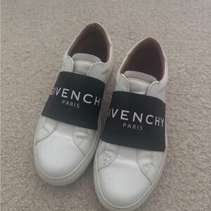 Givenchy White and Black Logo Sneakers